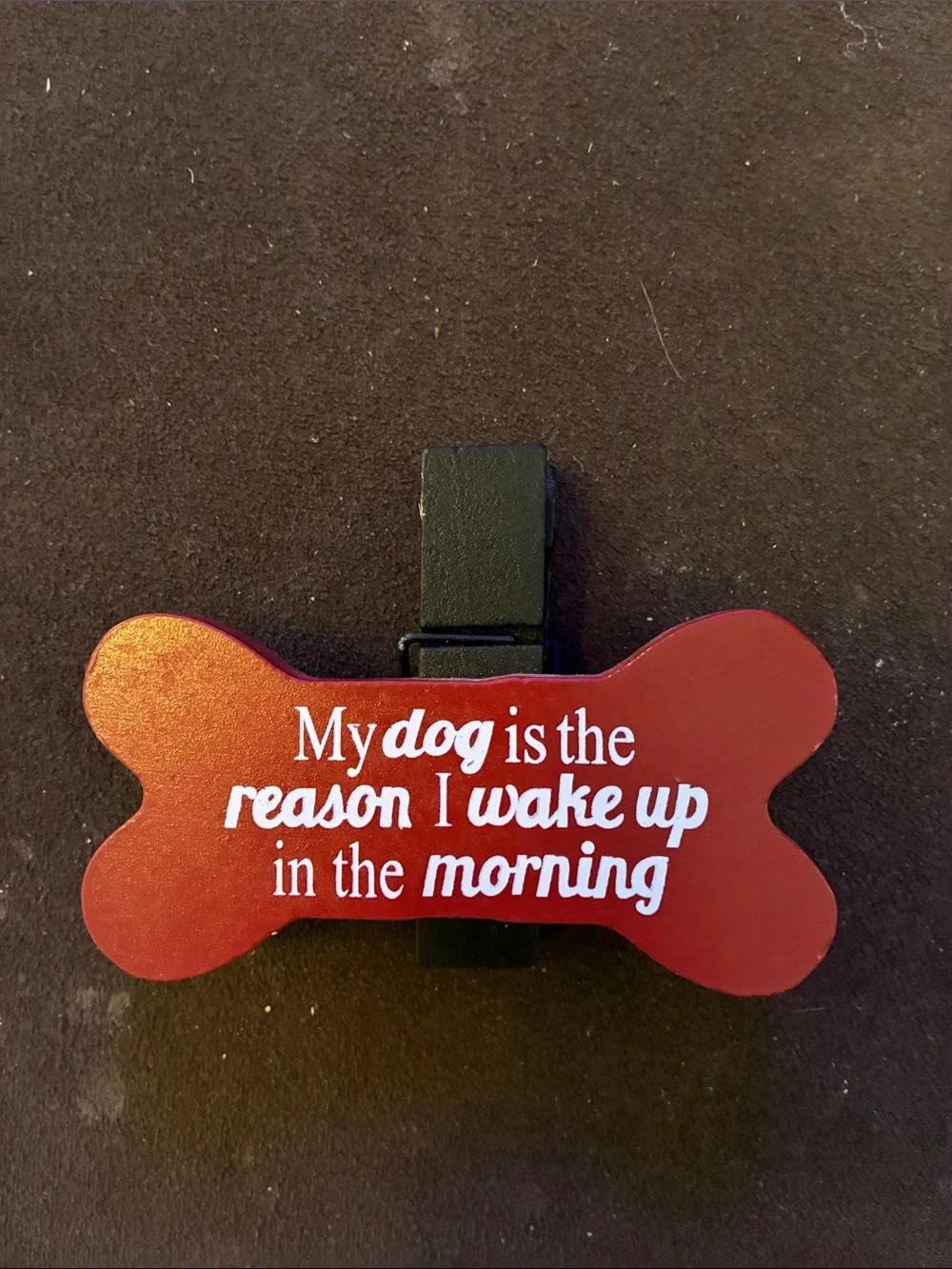 Red Dog Bone Clip Picture Frame Accent - Unbranded